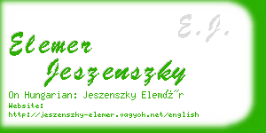 elemer jeszenszky business card